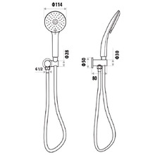 Loui Round Hand-held Shower